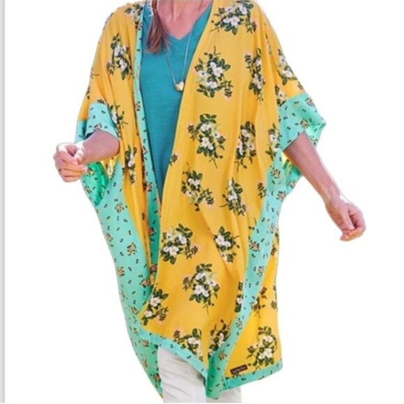 Matilda Jane What a Catch Open Front Floral Kimono - Picture 1 of 4